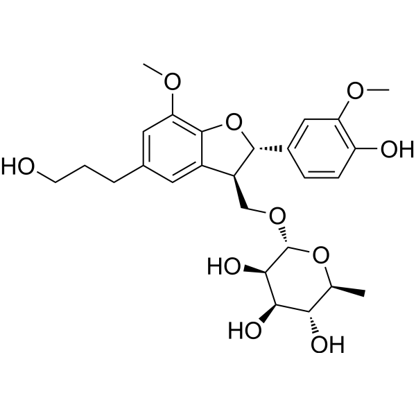 Dihydrodehydrodiconiferyl alcohol 9-O-α-L-rhamnopyranoside 1252572-36-3